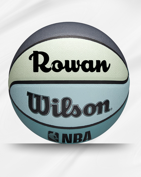 Customized Personalized Wilson Forge Indoor/Outdoor Basketball - Blue