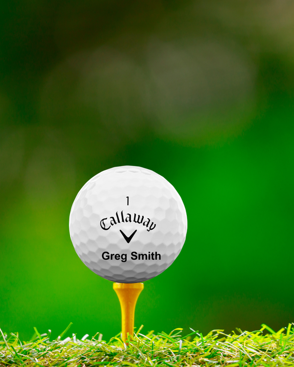 Personalized Callaway Golf Ball with Name, Initials or short message - 12 Pack