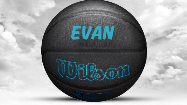Customized Personalized Wilson Forge Plus Indoor/Outdoor Basketball - Black