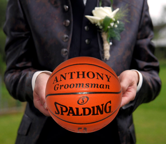 Man Groomsman Spalding Basketball